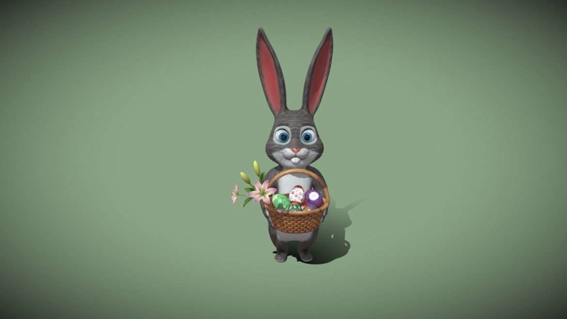 easter bunny 3d model