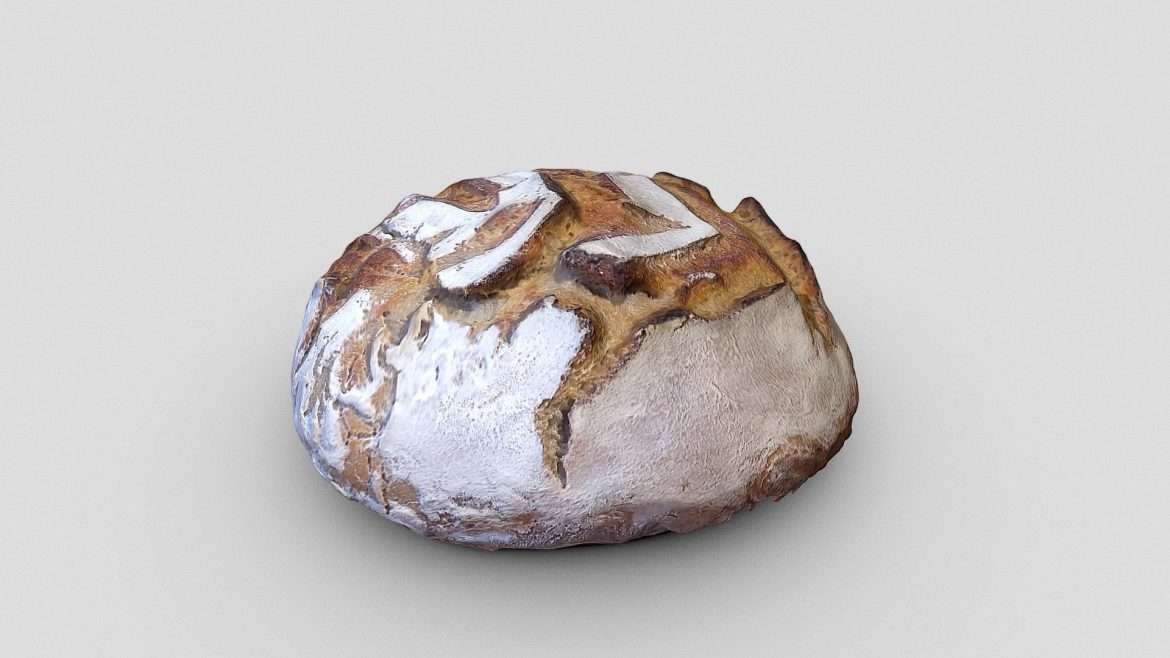 einkorn sourdough bread 3d model