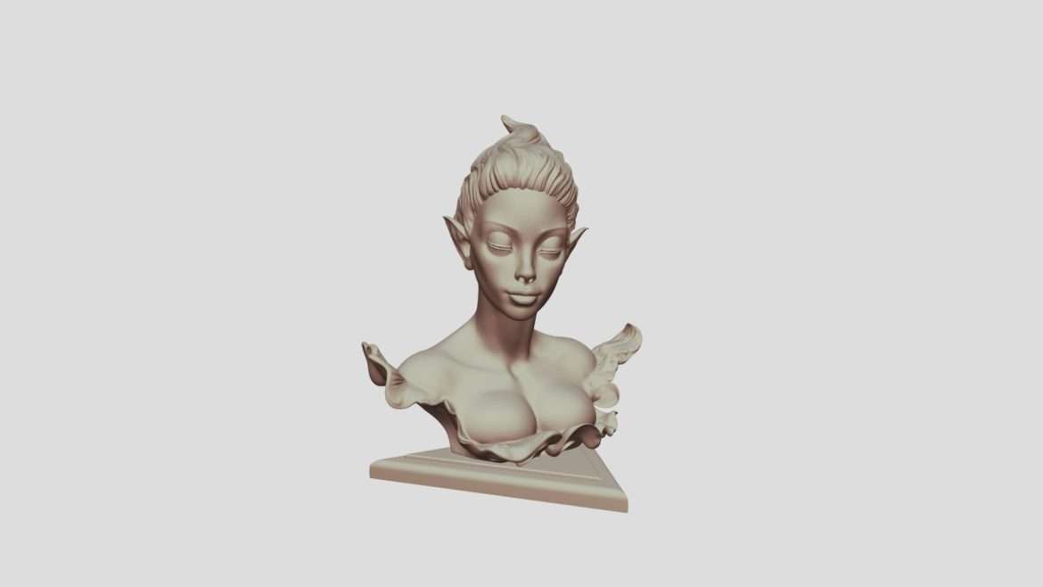 elf bust01 3d model