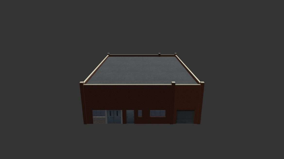 factory building 25 3d model