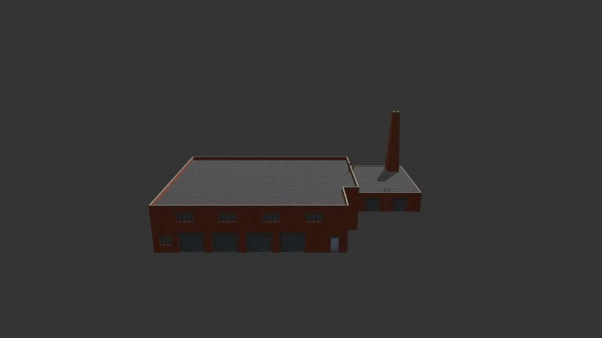 factory building 34 3d model