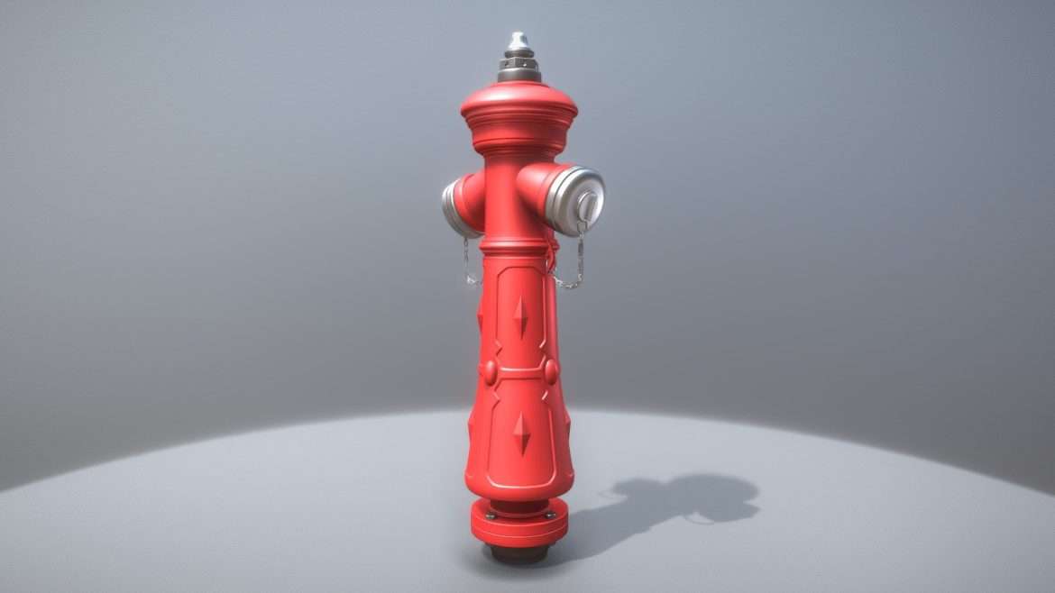 fire hydrant vag nova 1885 low poly version 3d model