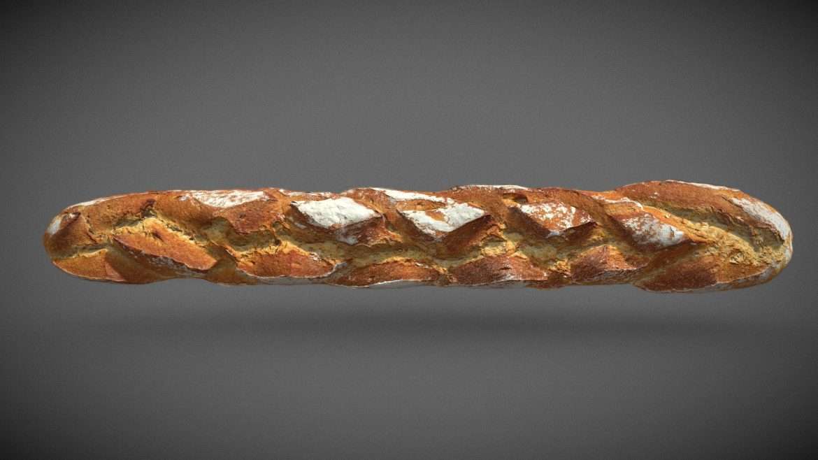 french baguette scan la rustique 3d model