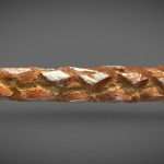 french baguette scan la rustique 3d model