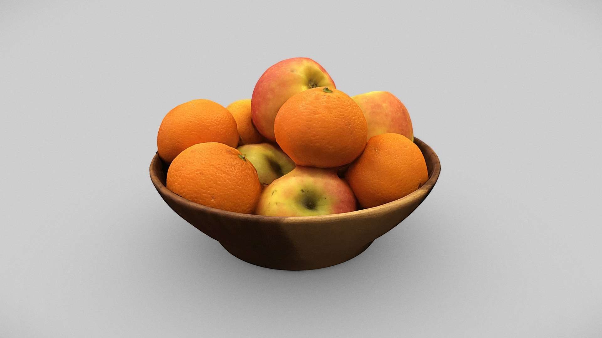 Fruit Bowl of Oranges and Apples