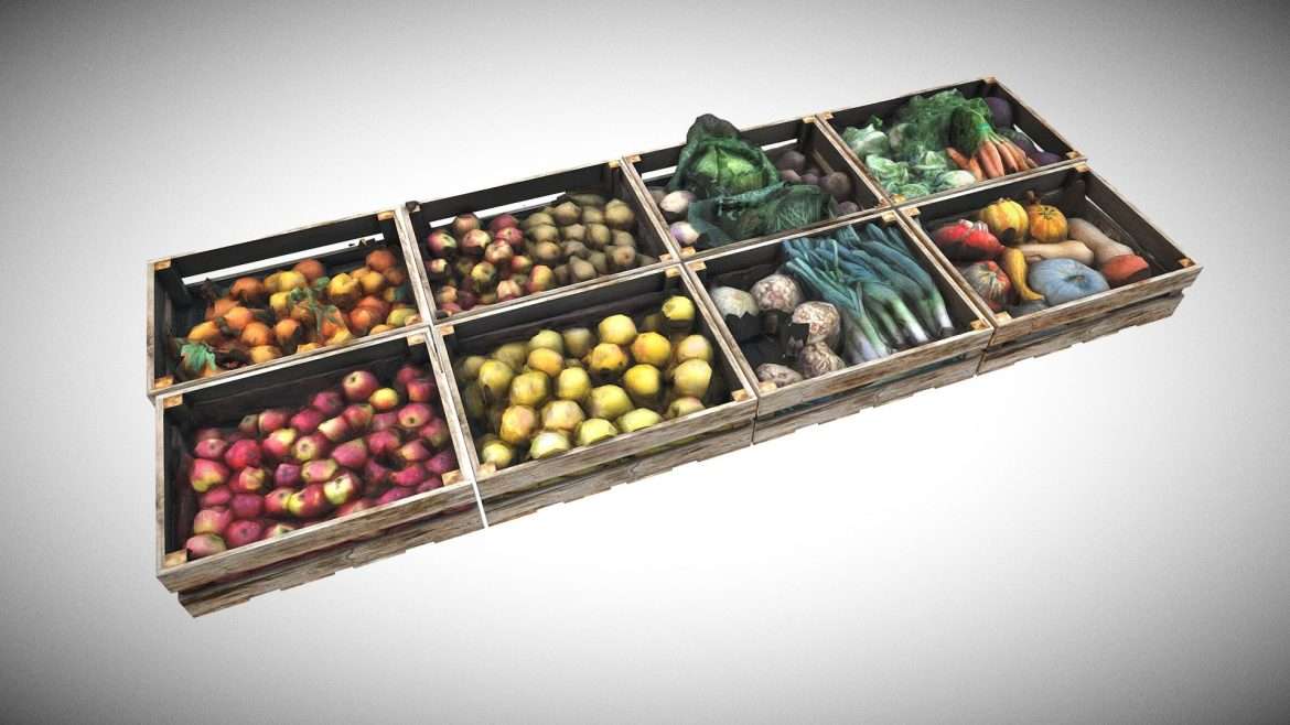 fruit amp vegetable pack 3d model