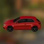 German design sports hatchback low polygon