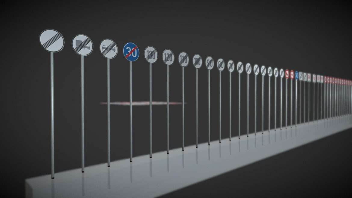 geschwindigkeitsschilder 420 mm 3d model