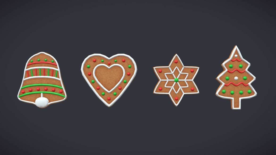 gingerbread cookies 3d model