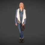 Girl in Jeans Outfit holding Cap