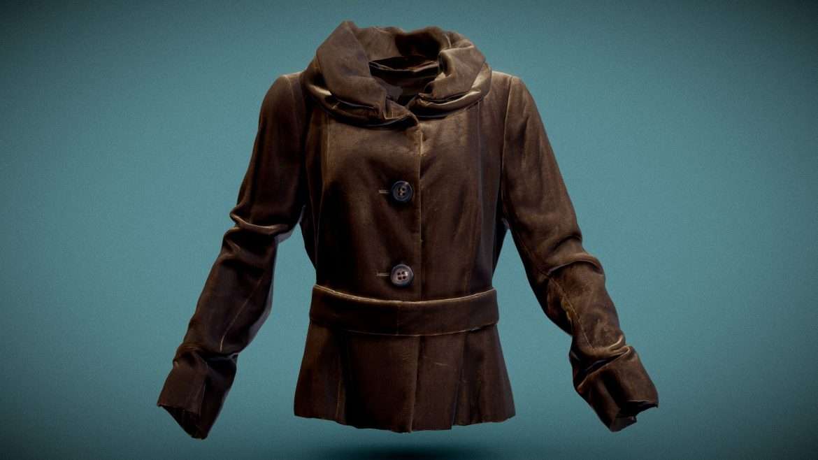 gold jacket belt 3d model