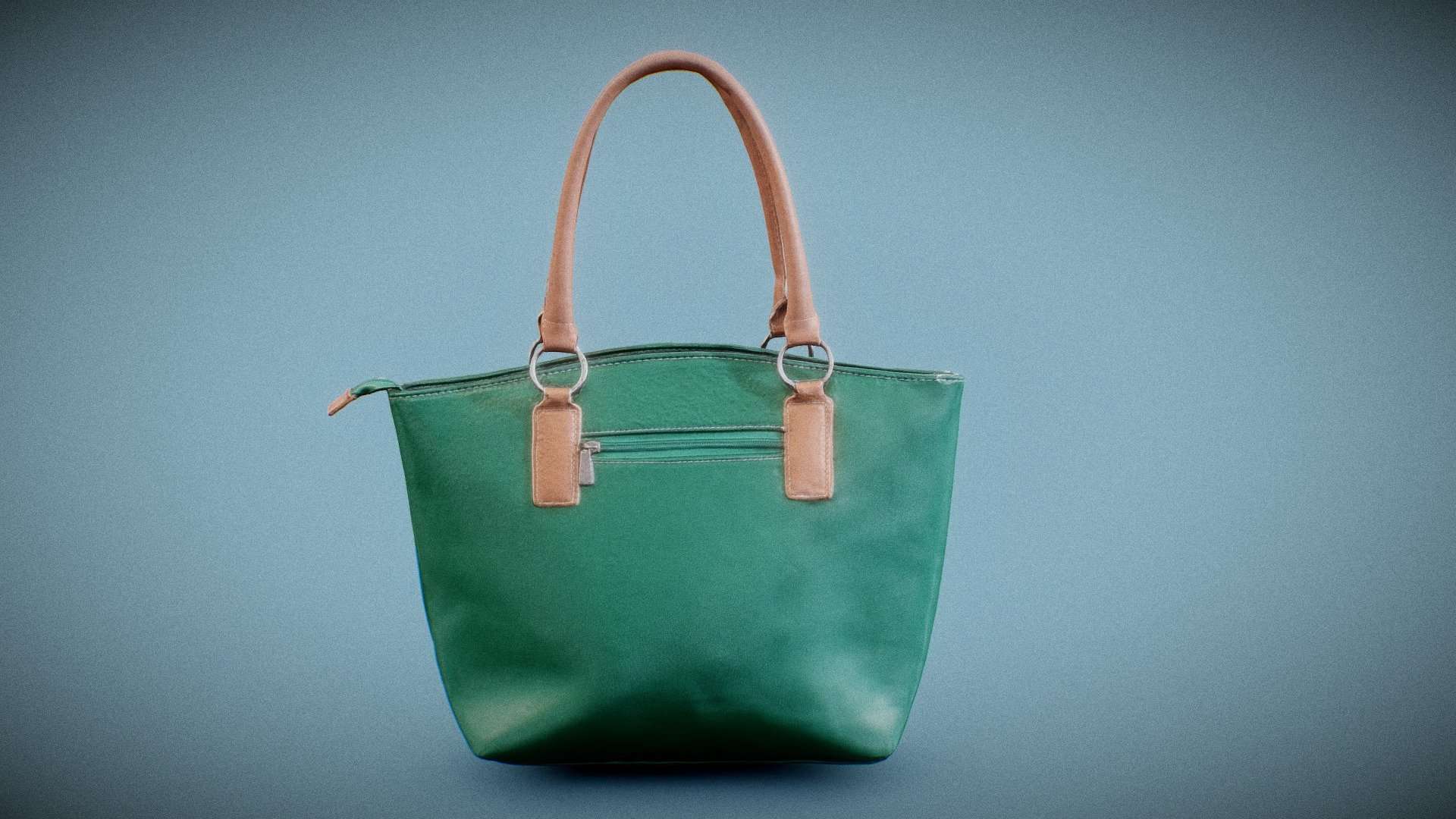 Green Brown Leather Handbag