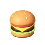 🍔 Hamburger emoji (Low poly)