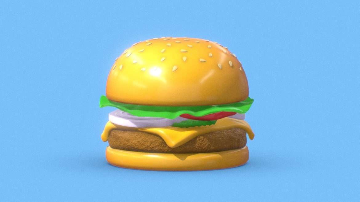 hamburguer 3d model