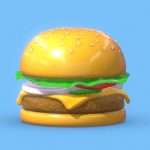 hamburguer 3d model