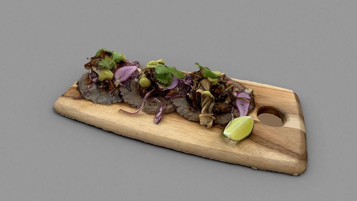 hen of the woods mushroom tacos 3d model
