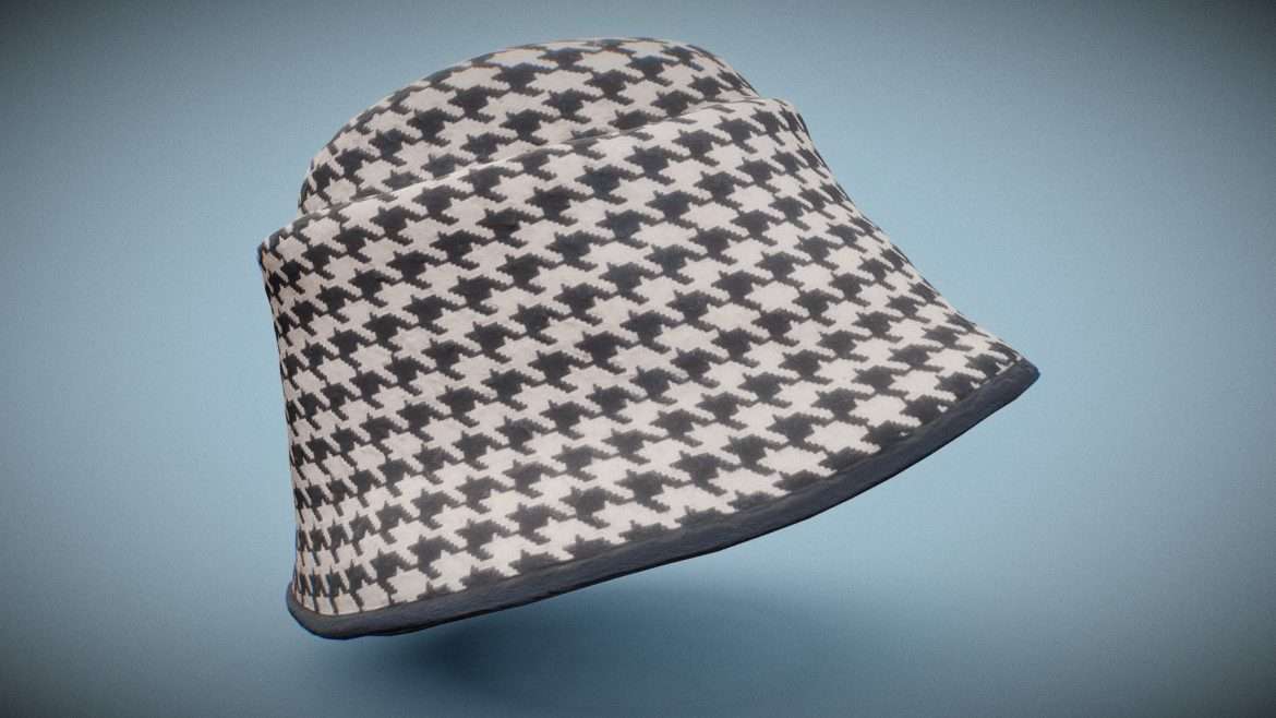 houndstooth hat 3d model