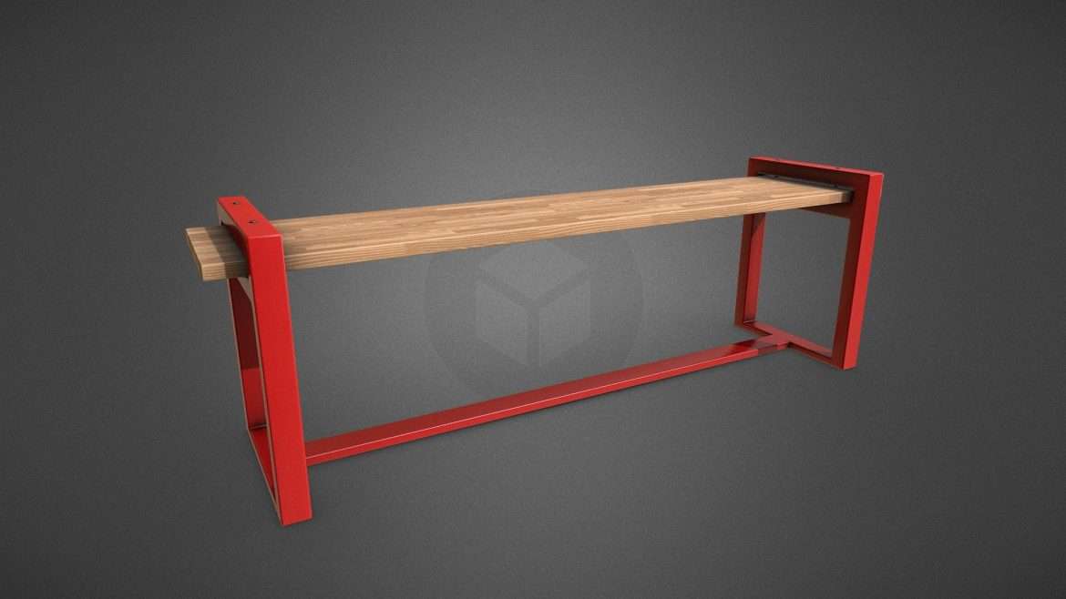 industrial bench 3d model