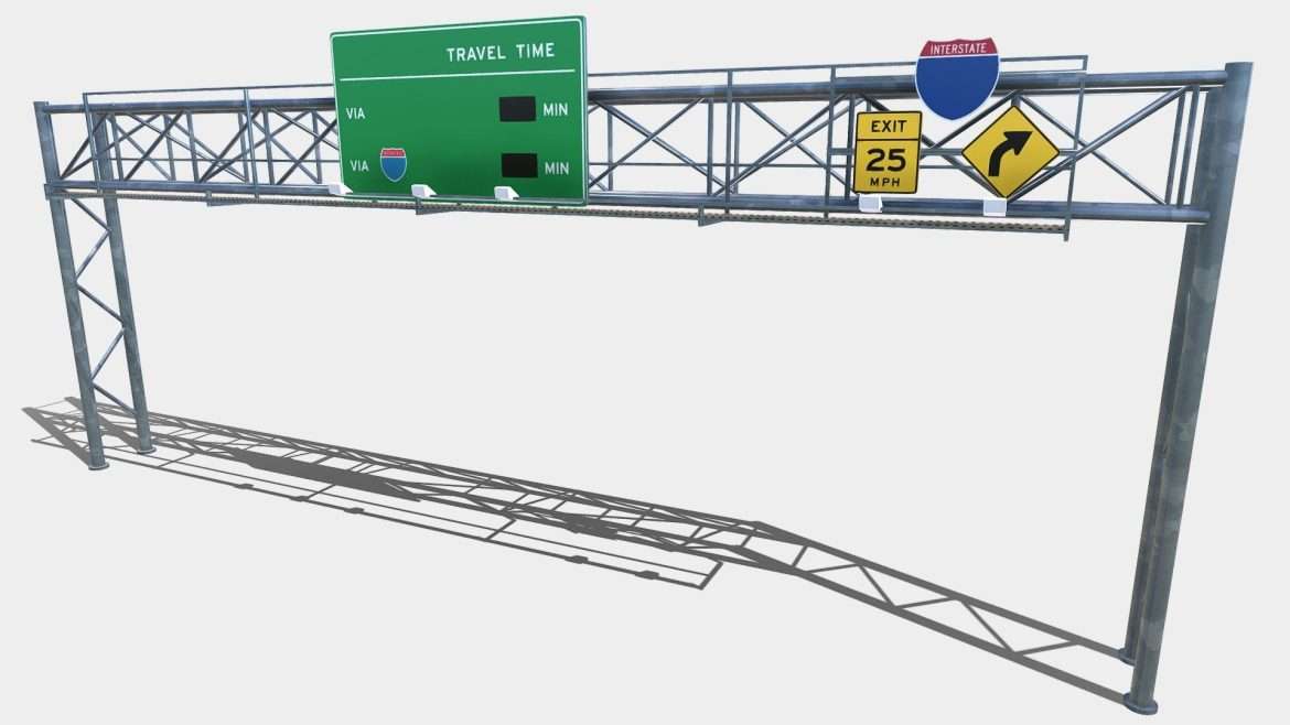 interstate sign 3d model