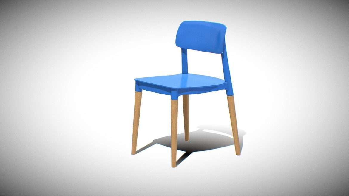iris cafe chair 3d model