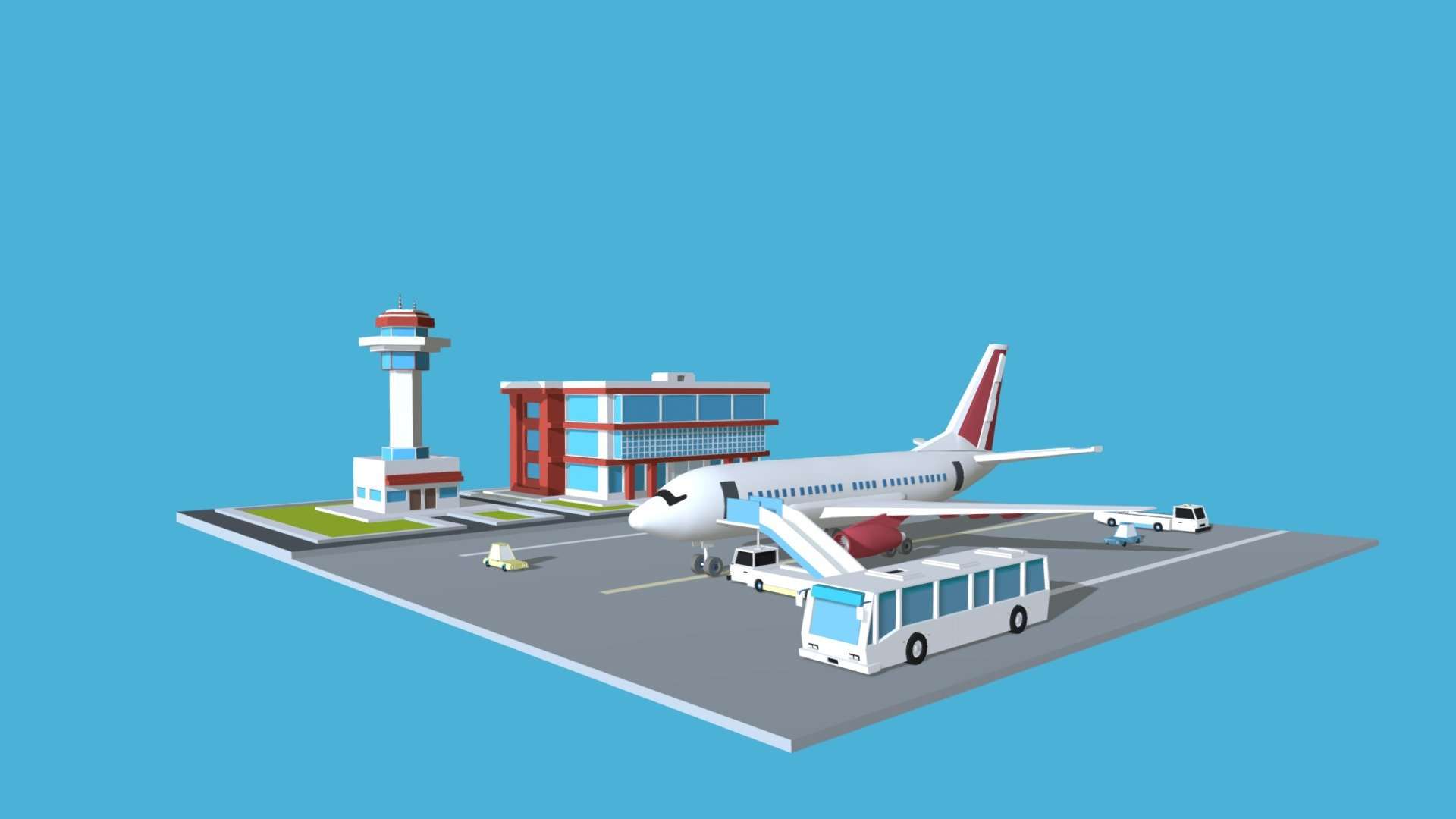 Isometric airport