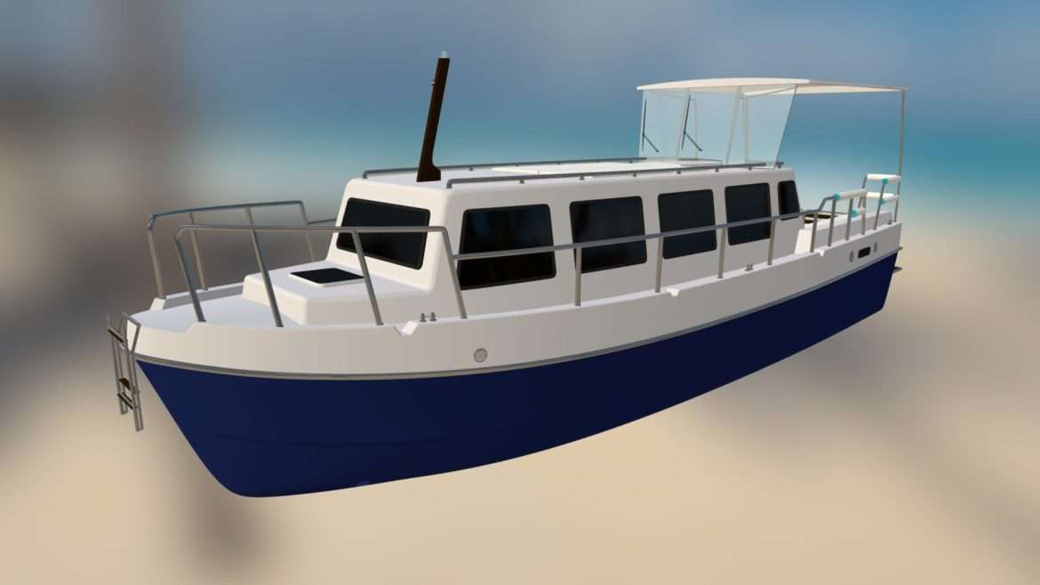 jacht motorowy vistula cruiser 30 3d model