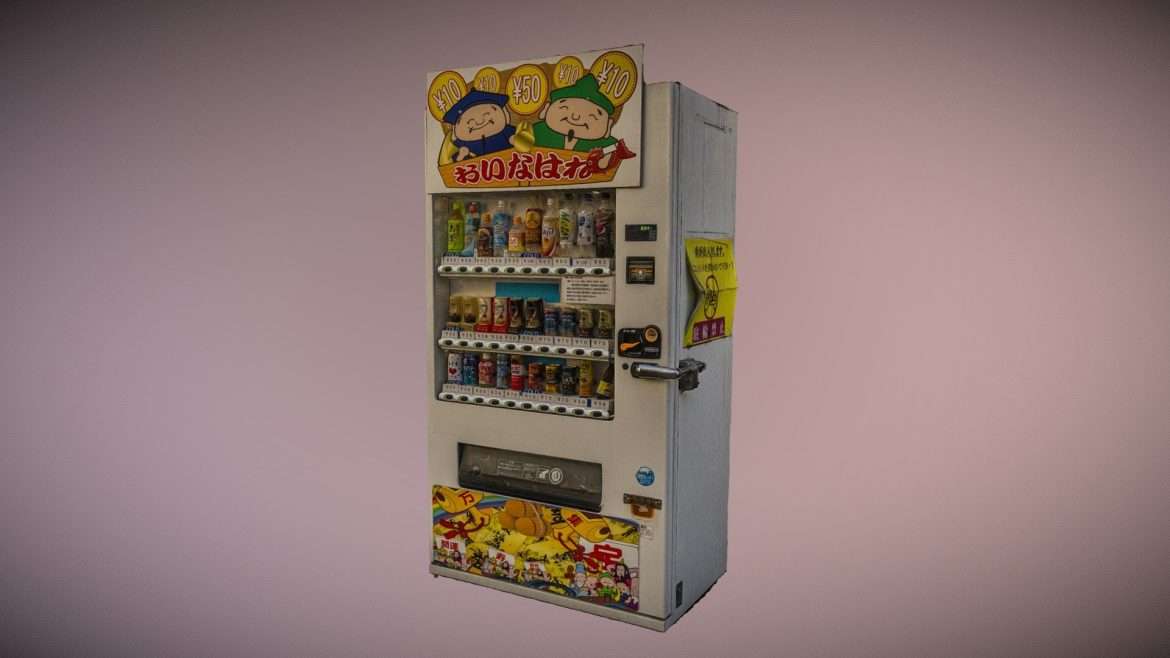 japanese vending machine photogrammetry scan 3d model