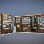 japanese vending machines raw scan 3d model