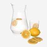 jar with water and lemon slices 3d model