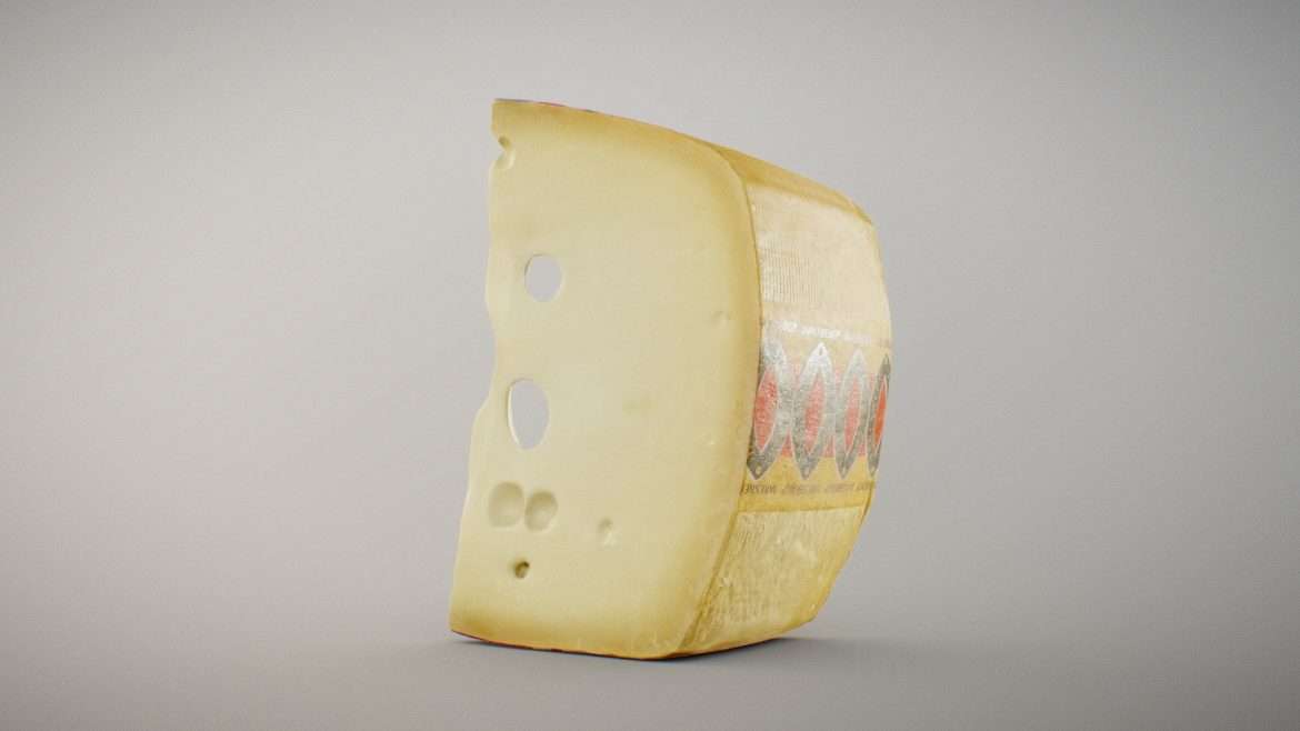jarlsberg cheese slice 3d model