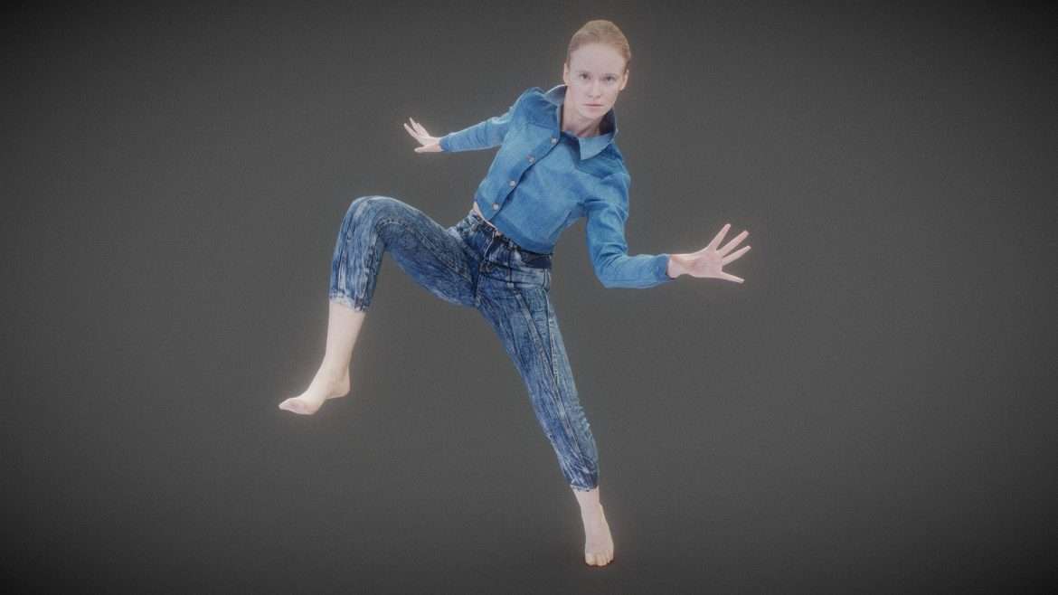 jeans pants 016 3d model