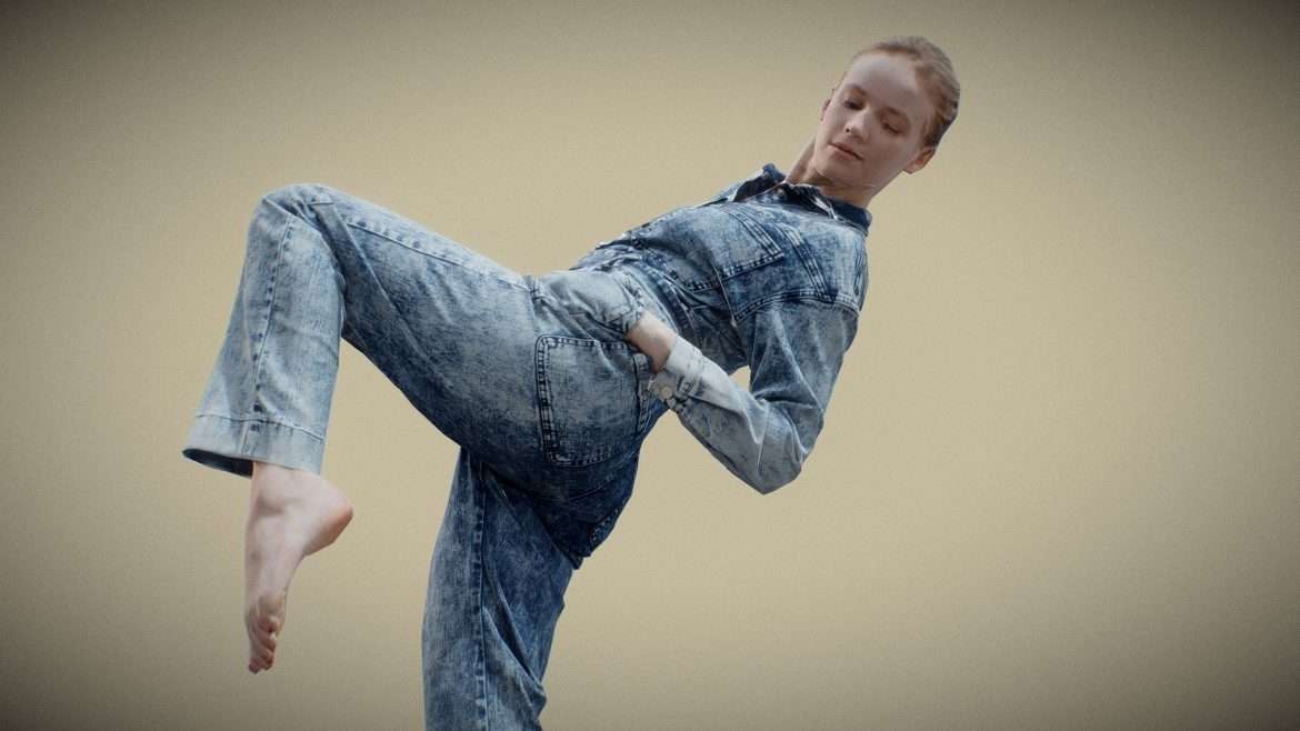 jeans salopet 004 3d model