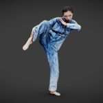 jeans salopet asian model 3d model