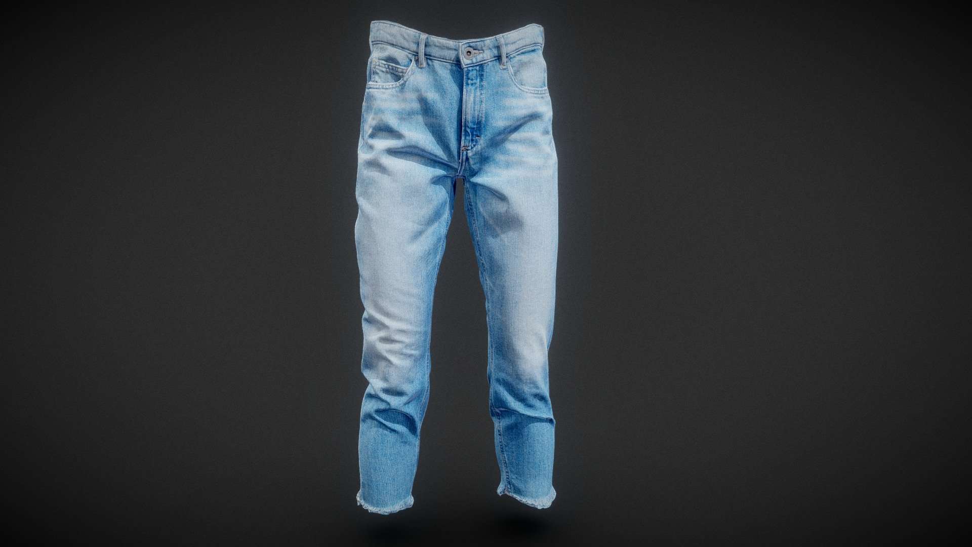 Jeans Trousers Medium Length Pants
