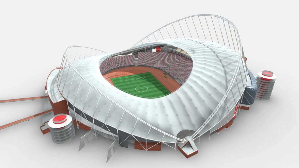 khalifa international stadium world cup qatar 3d model