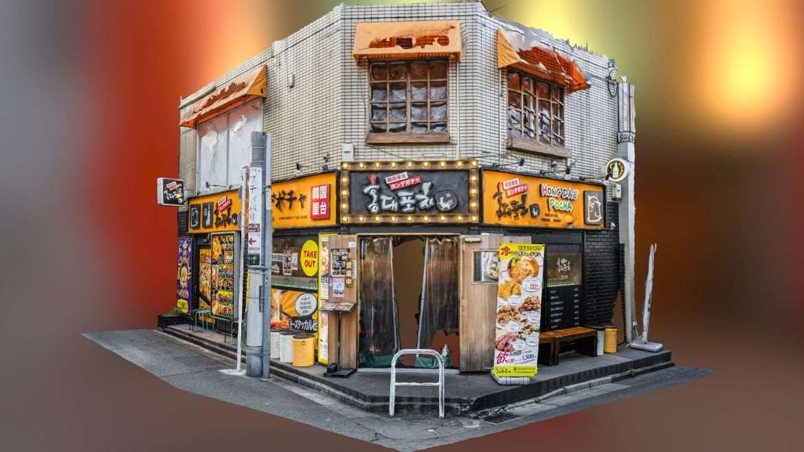 korean restaurant photogrammetry scan 3d model
