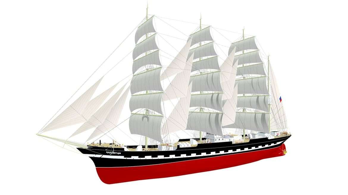 kruzenshtern 3d model