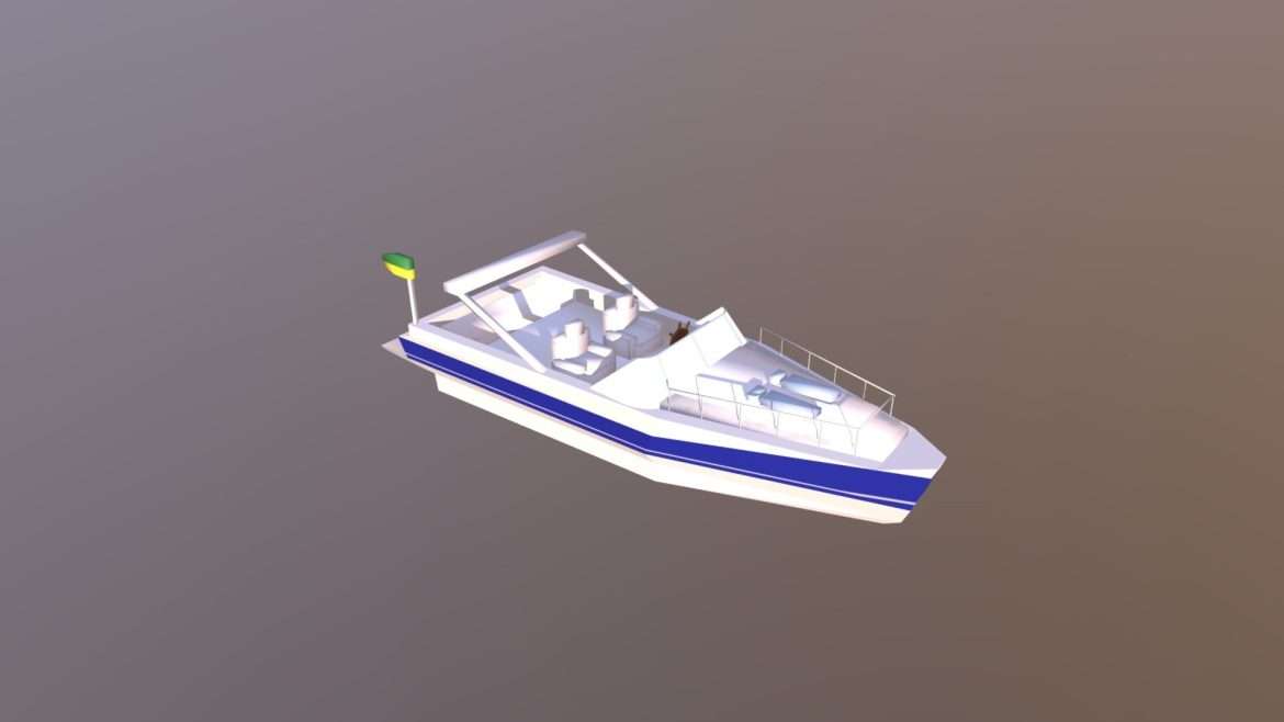 lancha 3d model
