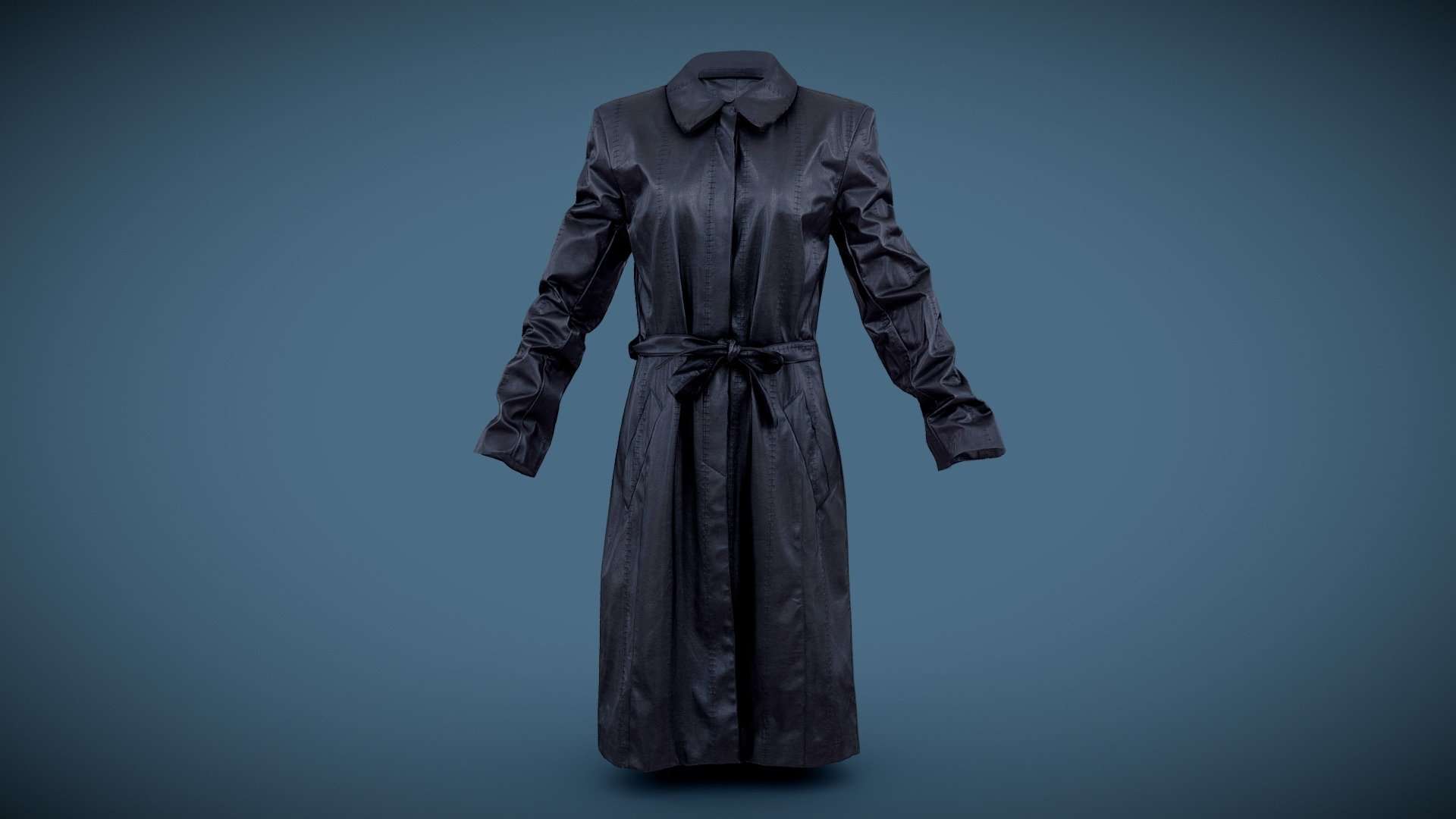 Leather Underworld Coat Closed