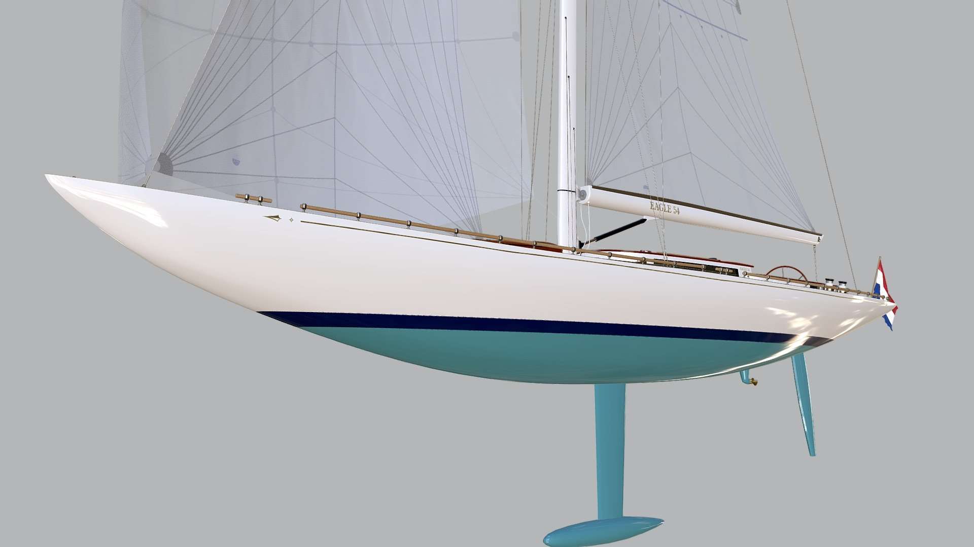 Leonardo Yacht Eagle 54 White-Cyan