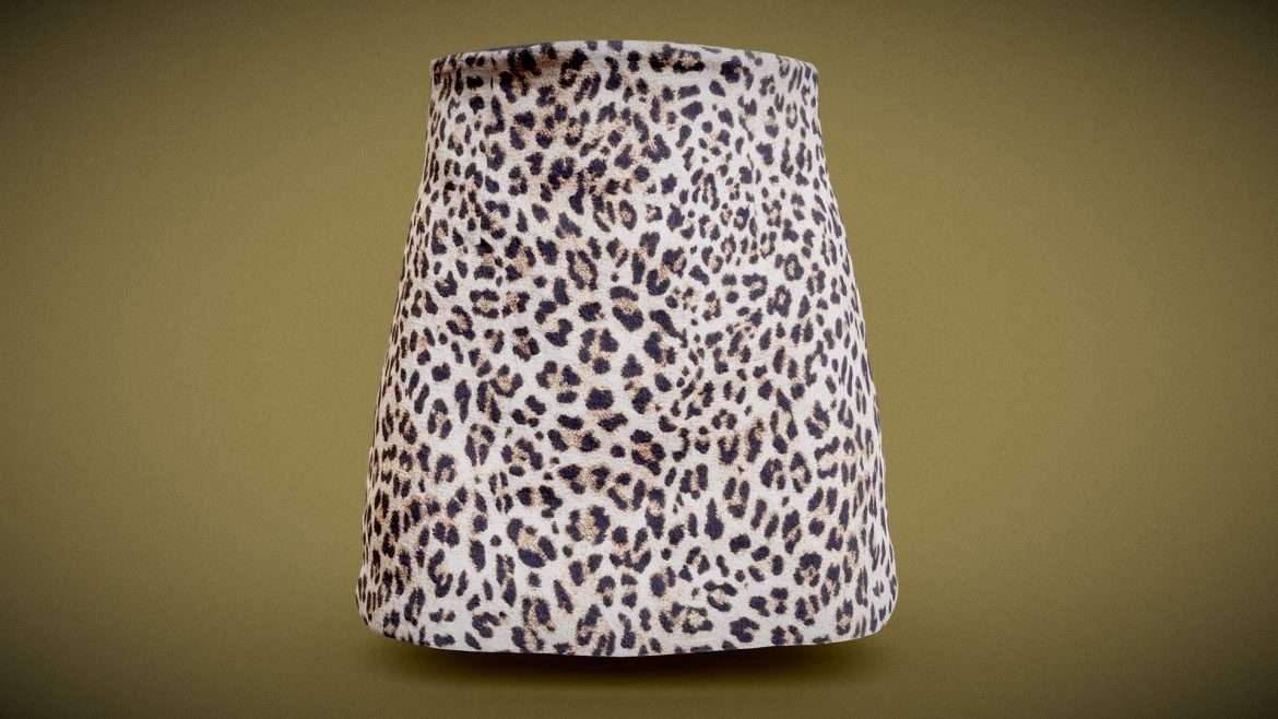 leopard print sexy skirt 3d model