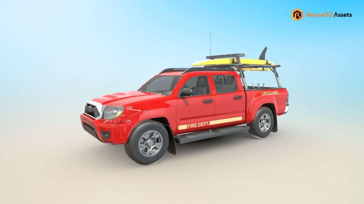 lifeguard vehicle 3d model