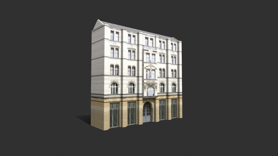 low poly building 194 3d model