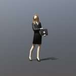 Low Poly Business Girl 005
