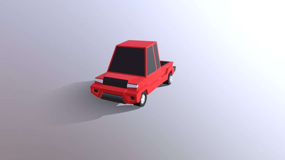 low poly car 001 3d model