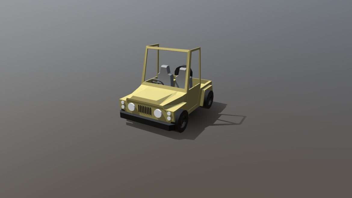 low poly car 002 3d model