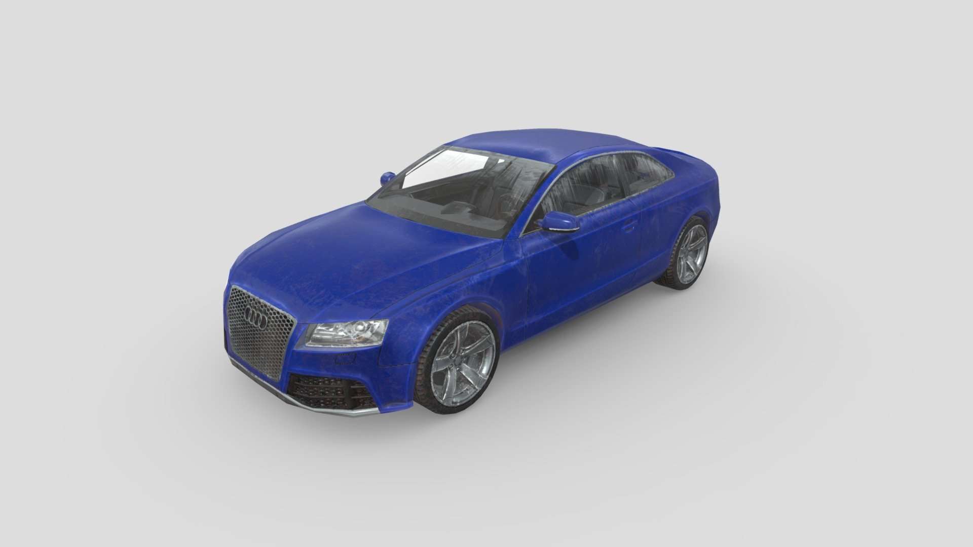 Low poly car: Audi RS5 2011 Blue