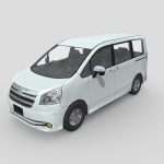 Low Poly Car: Toyota Noah 2010
