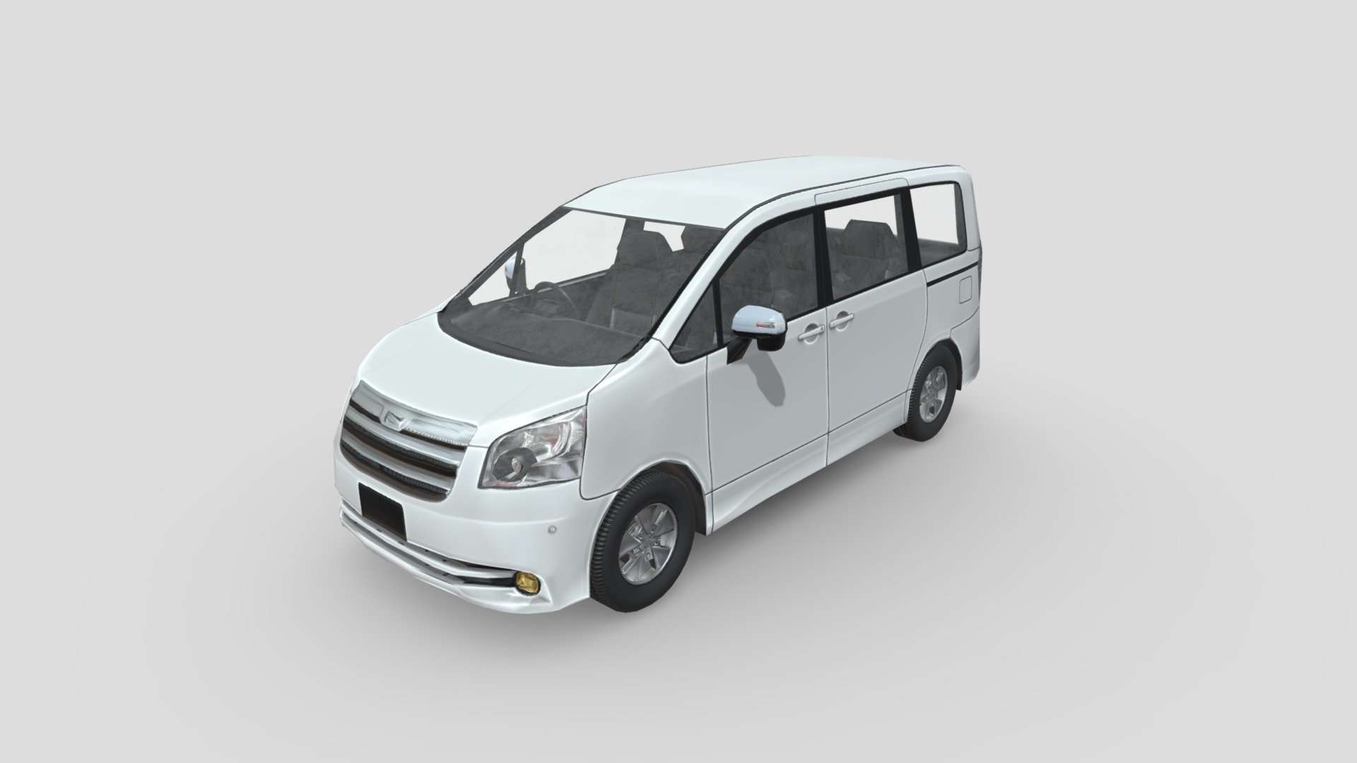 Low Poly Car: Toyota Noah 2010