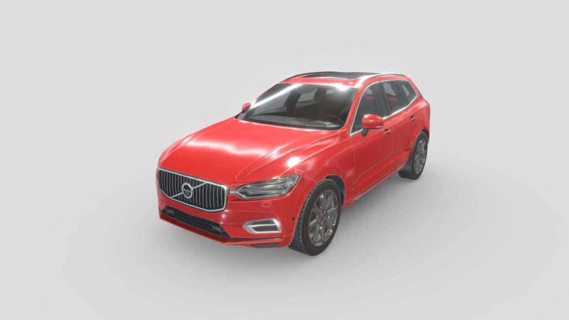 low poly car volvo cx60 2017 3d model